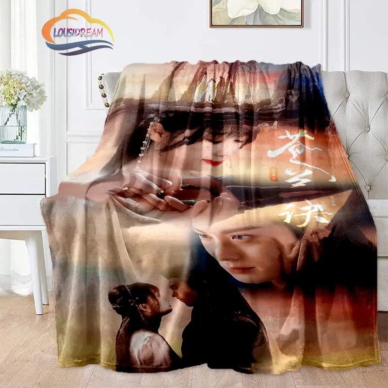 Hot Tv Love Between Fairy and Devil Blanket Cang Lan Jue Dong Fang Qing Flannel Bedroom Bedding Sofa Soft Bedspread