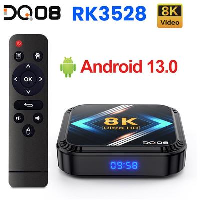 DQ08 RK3528 Смарт ТВ-бокс Android 13 Четырехъядерный Поддержка 8K Видео Двойной Wi-Fi BT4.0 Голосовой поиск Google 2G16G 4G 32G 64G