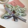 Korean Style Square Cloth Hair Tie Bow Women Ponytail Holder Plaid Silk Ribbon Scrunchies  Summer
