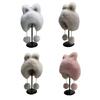 Winter Hat Faux Fur Ear Protective Cap Fox Ear Decor Soft Plush Lined Windproof Warm Winter Headwear