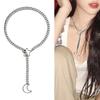 Elegant Star Moon O Rings Choker Necklace for Women Adjustable Cuban Lariat Y Necklace Jewelry Statement Pieces