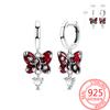 Pink Series 925 Sterling Silver Romantic Flower Butterfly Unicorn Tulip Geometry Earrings Boutique Fine Jewelry Gifts for Women