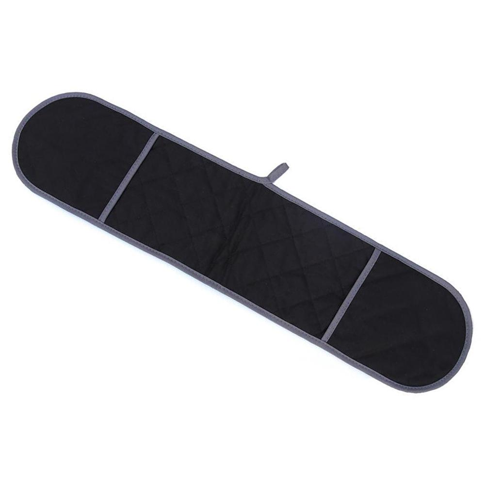 Толстая двусторонняя прихватка для духовки, термостойкая защита рук и предплечий, прямоугольные кухонные рукавицы (черный) Двусторонние прихватки