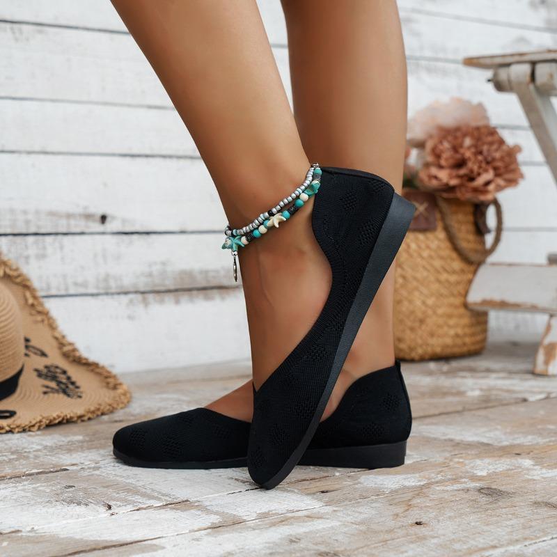 Летние новые европейские и американские экспортные большие размеры, туфли-одинарки на плоской подошве с круглым носком, женские туфли Doudou с неглубоким вырезом, повседневная обувь