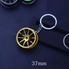 Metal Keychain Modified Car Wheel Hub Circular Shape Wheel Key Chain Auto Decoration Key Ring Pendant Car Styling Accessories