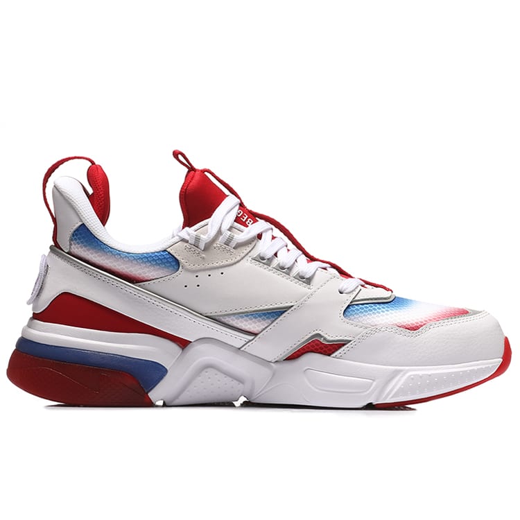Кроссовки для бега Li Ning 001 Унисекс Низкие Белый/Красный AGLN227-1