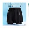 Men’s Quick-Drying Swim Trunks with Double-Layer Anti-Embarrassment Design for Beach and Sports Activities