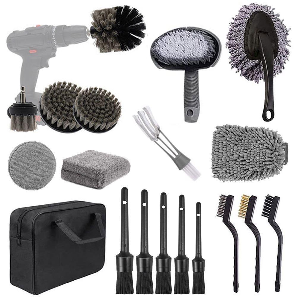 New model car-specific car washing tools: cleaning brush set, interior cleaning tools brush, electric drill brush