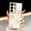 3D Bowknot Glitter Phone Case for Samsung Galaxy S25 S24 S23 Ultra S24 FE A07 A15 A16 A26 A36 A56 5G Bling Diamond Back Cover