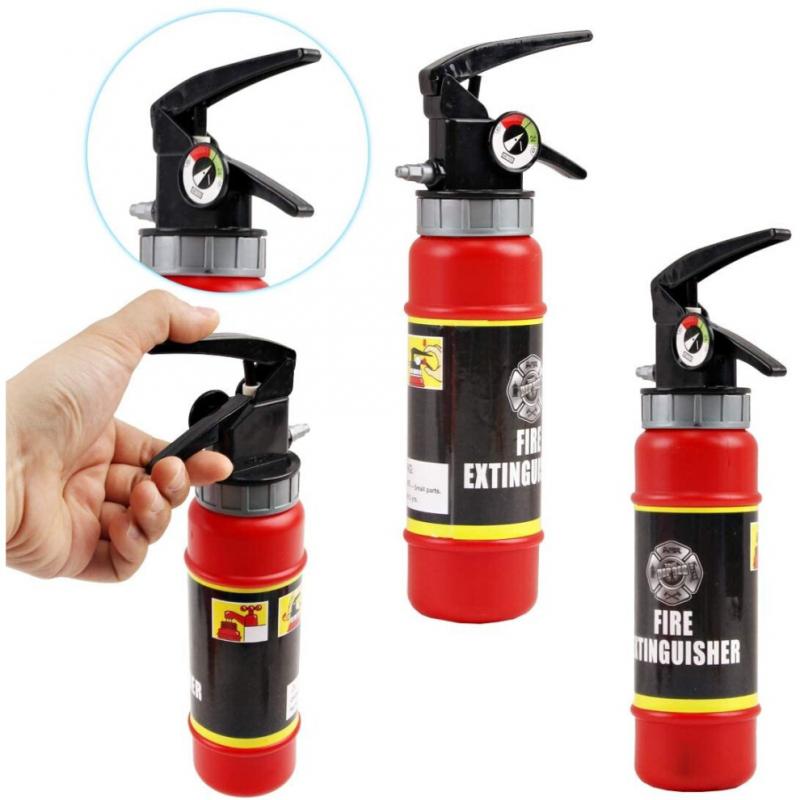 Washable Fireman Costume Set with 13 Fire Fighter Toy Accessories, Storage Backpack and Real Water Shooting Extinguisher - Great for Kids