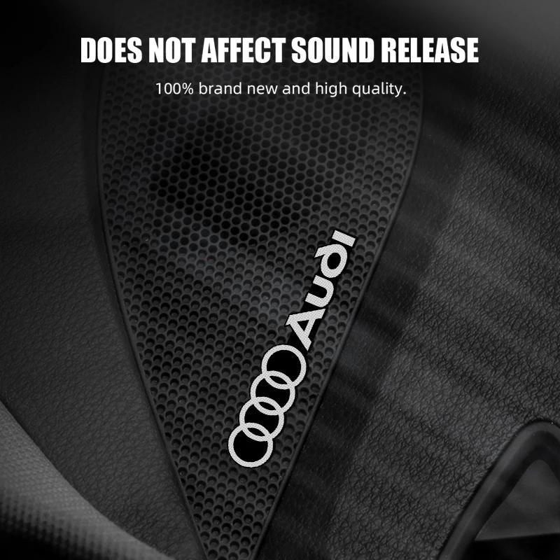 3D Car Styling Sticker Aluminum Emblem interior Speaker audio Badge For Audi A3 A4 A5 A6 A7 A8 S3 S4 Q2 Q3 Q5 Q7