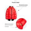 Nike Down Jacket Kids Logo Embroidery Hooded Warm Red Kids Outerwear DO5197-673