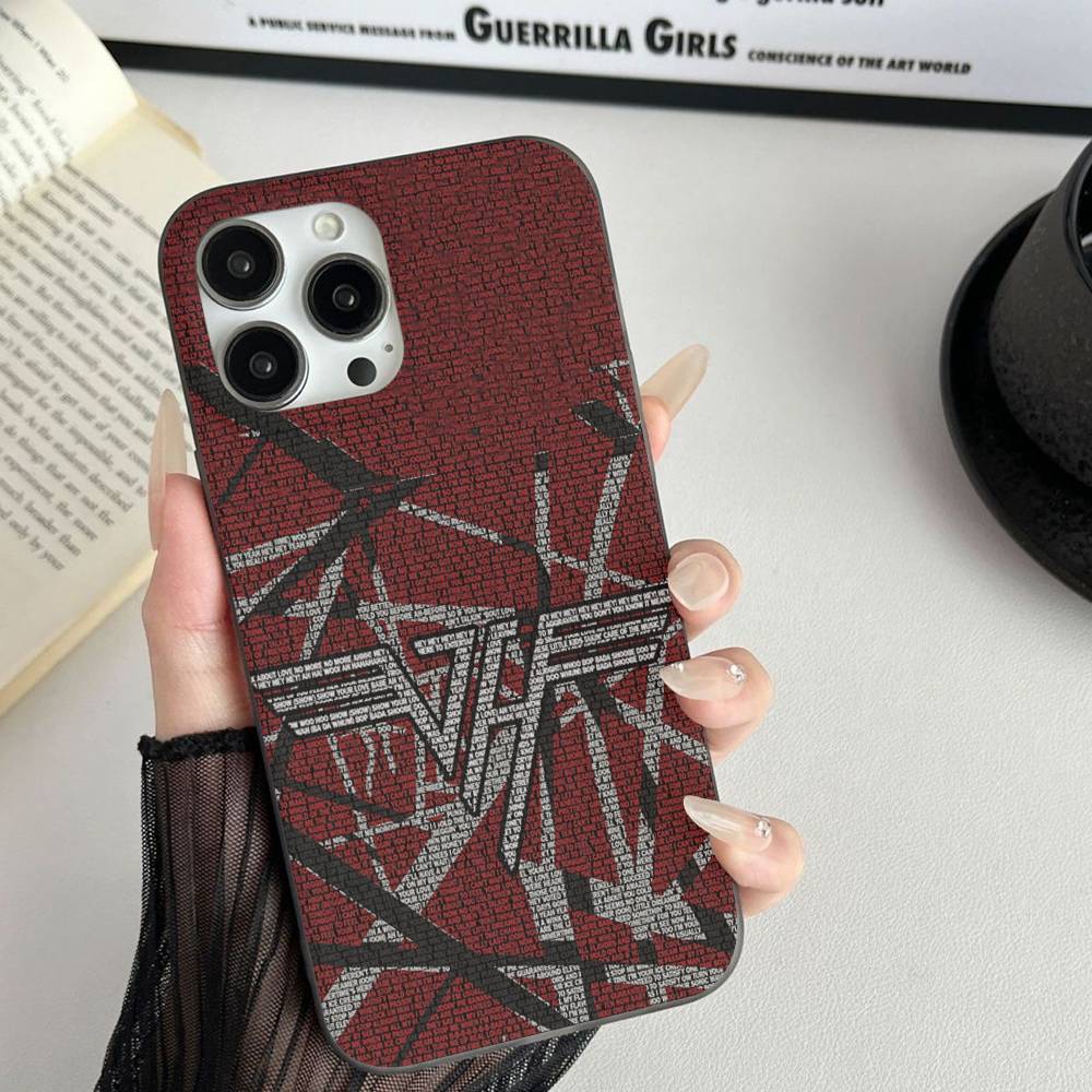 E-Эдди Ван Х-Хейлен Певец Для IPhone 15 16 17 14 13 12 11 Pro Max 16E 16 Plus 17 Air Гофрированный Ударопрочный Чехол для Телефона
