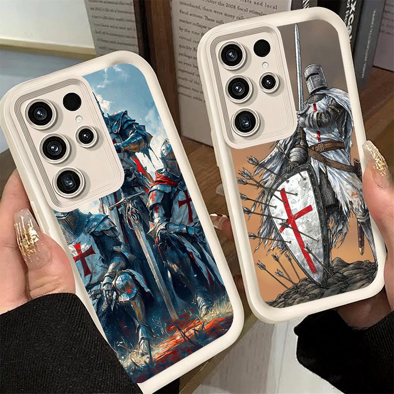 Phone Case for Samsung Galaxy S26 S25 Ultra S24 FE Crusades Knights Templar Shell S23 Plus S22 + S21 S20 5G Soft Silicone Funda