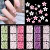 6 Grid Nail Art Jewelry Three-Dimensional Abs Resin Five-Petal Flower Nail Art Jewelry Mixed Color Mixed