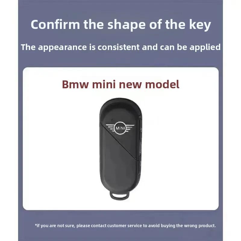 ujhzt6 Car Key Case Cover Protector for Bmw Mini Countryman Cooper One 23 -24 Remote Accessories Holder Shell Keychain