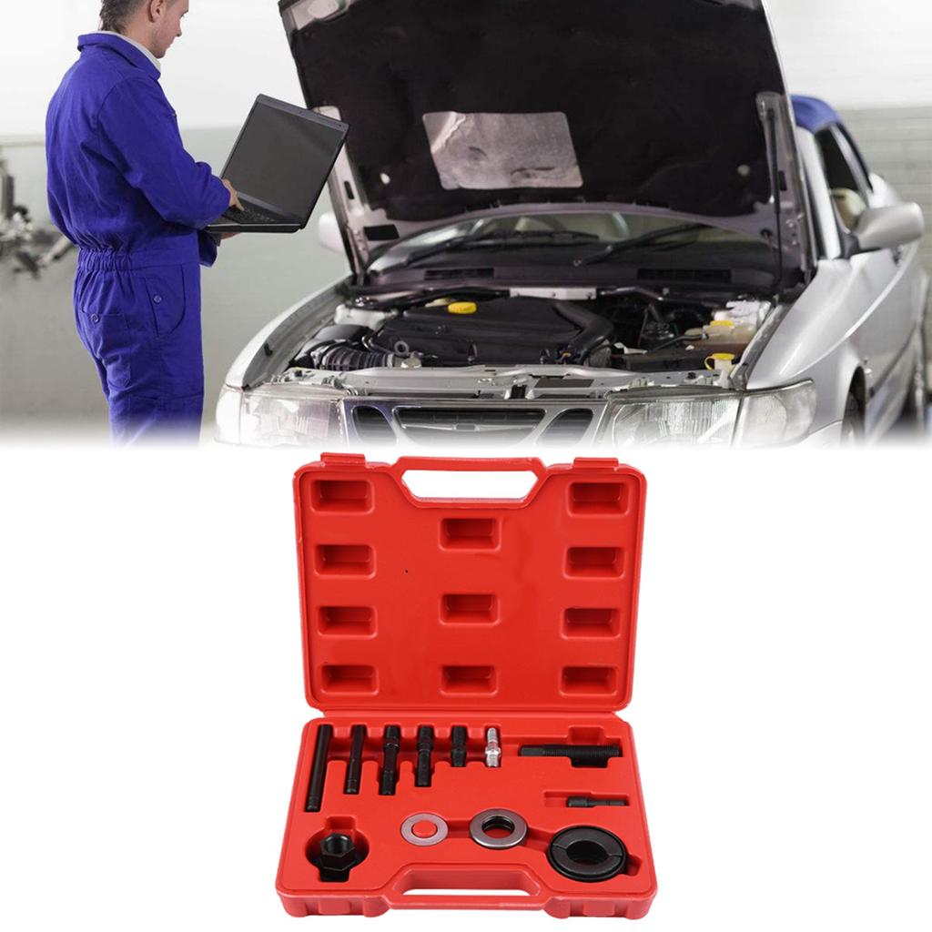 12 Pcs Car Power Steering Alternator Pump Pulley Puller Remover Disassembly Installer Tool