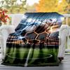 1PC Soccer ballOutdoor Flannel Blanket - Soft Plush Decor for Picnics, camping, Bedroom, Playroom, Office, or Lunch Break 1230A