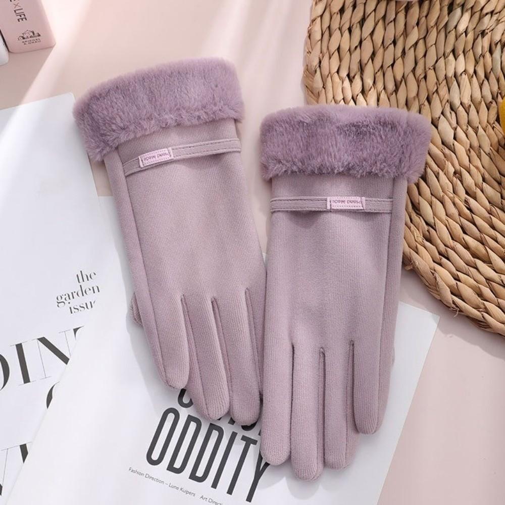 Warm Winter Gloves Plush Skiing Gloves New Touch Screen Gloves  Women