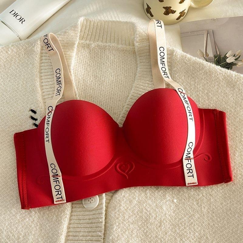 Comic breasts, small breasts gathered and showed large underwear, women's side closed breasts, anti-sagging, upper support, no traces, comfortable bra