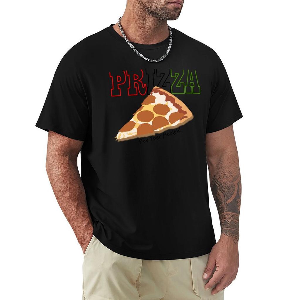 Prizza For Your Health Tshirt Trendy Casual Short Sleeve Shirt