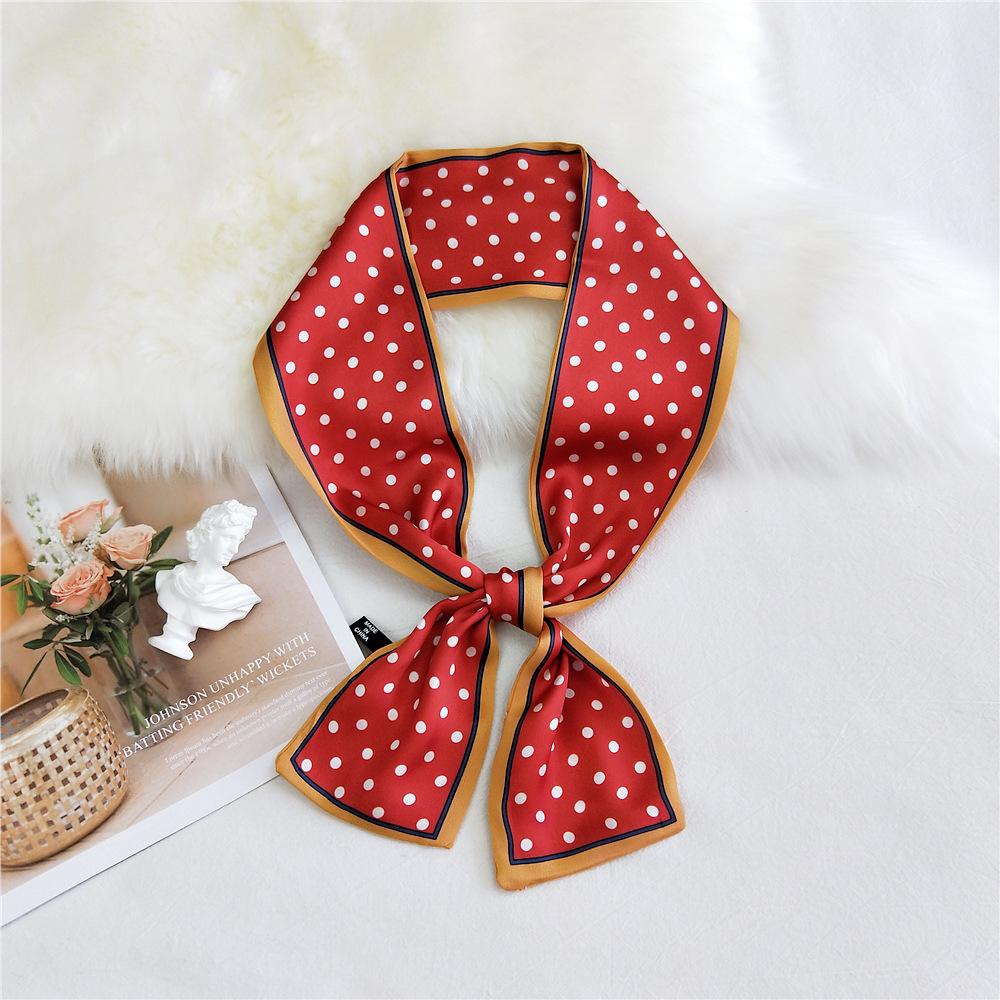 Pingjiao New Style Spring And Autumn Professional Decoration Versatile Small Silk Scarf Women'S Scarf Narrow Long Hair Strap Tie Bag Belt