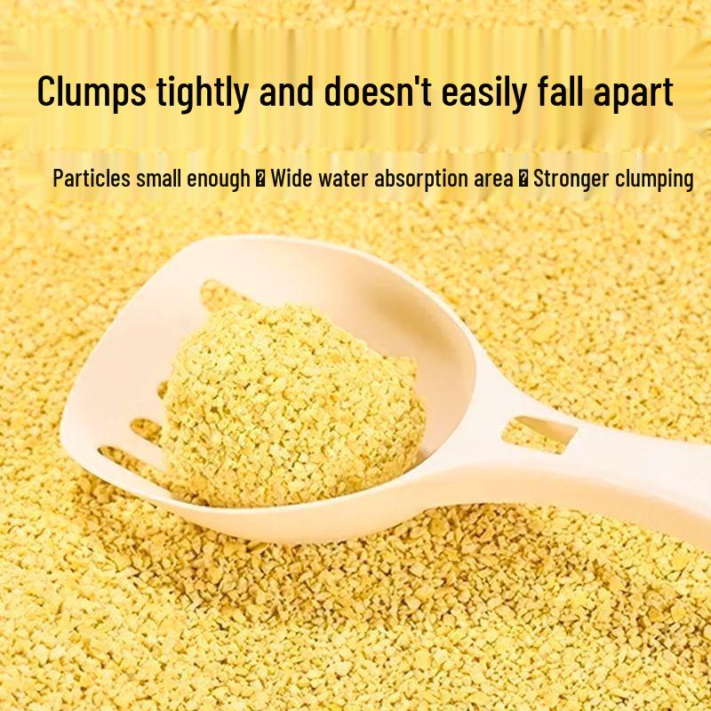 Xiaomi Tofu Cat Litter: Dust-Free, Clumping, Flushable, Small Particles.