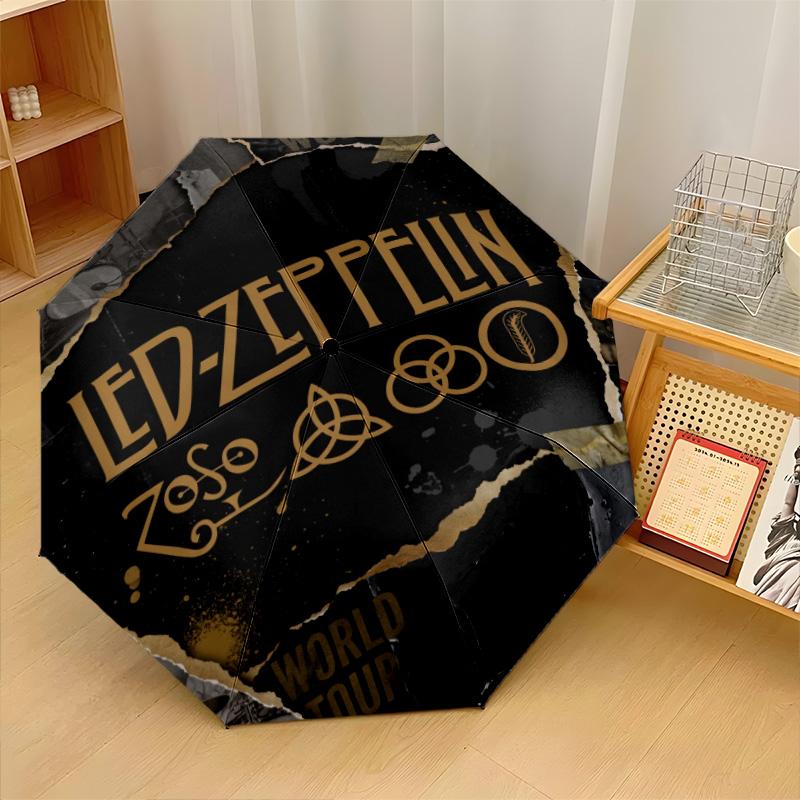 Принт Led Zeppelin 8?Автоматический зонт с ребрами, ветрозащитный, легкий, складной, для путешествий на открытом воздухе
