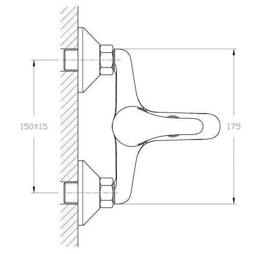 Wall Mounted Single-Handle Bathtub Faucet Vivo