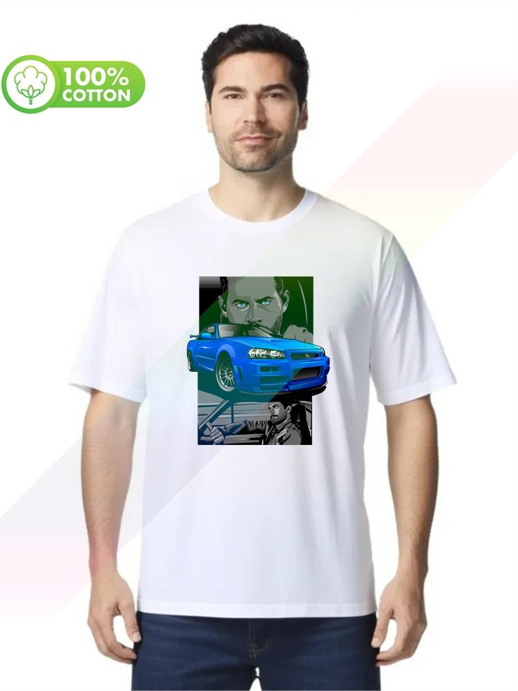 100 Cotton Round Neck Heavy Weight Unisexs Tshirt Paul Walker X Gtrr34 Baseball Shirt Personalized Boy Printed S3xl Tops Tees