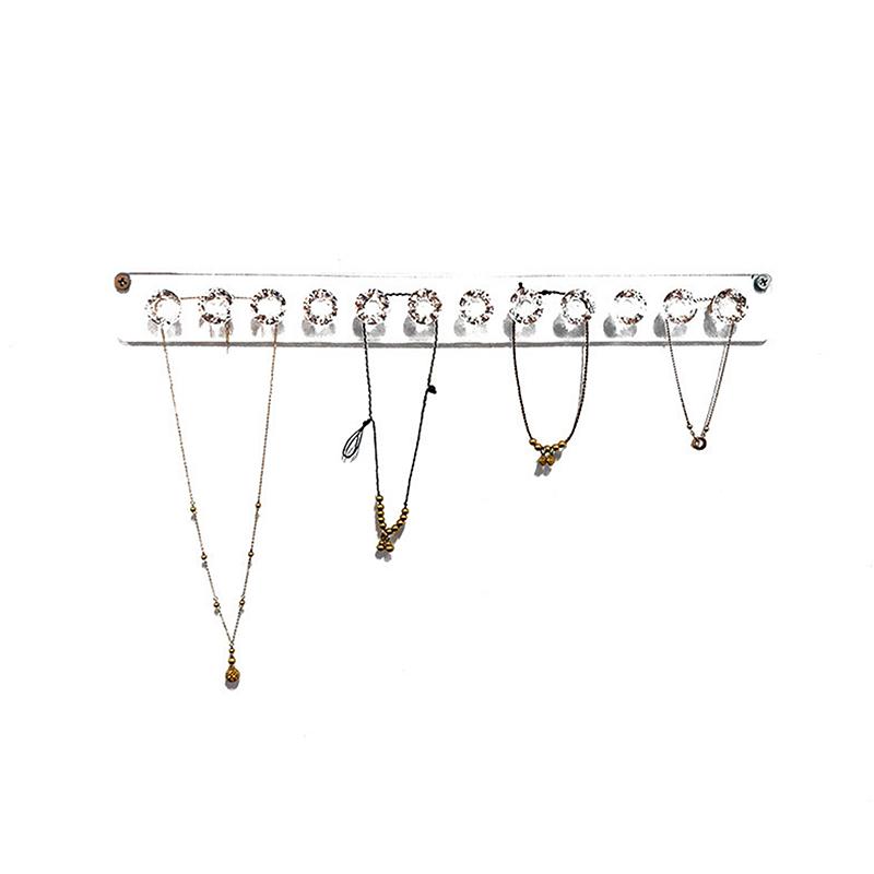 Прозрачная акриловая стойка для хранения ювелирных изделий, настенные держатели и органайзеры для ювелирных изделий, организация хранения и коллекционирования в доме