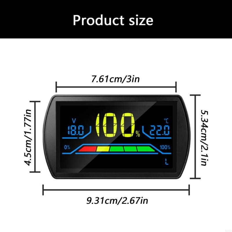 Digital Voltmeter Battery Voltages Tester For Electric Vehicles Outdoor Power Supplies And Repair Tool M4YD