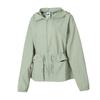 Oversized Hooded Zipper Solid Jacket Women Jackets Green FN3670-370