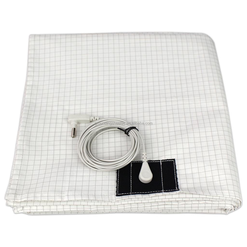 Conductive Grounding Bedding Silver Fiber Cotton Sheet with Grounding Cord Included