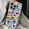 Модный чехол-шнурок из кожи с принтом в виде сердечек для iPhone 18 Pro Max 17 16 15 14 13 Pro Max, роскошный гибридный чехол из ТПУ+ПУ, противоскользящий, мягкий