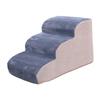 3 Steps Dog Stairs Cat Ladder Non Slip Portable Soft Removable Cover Breathable Puppy Ramp
