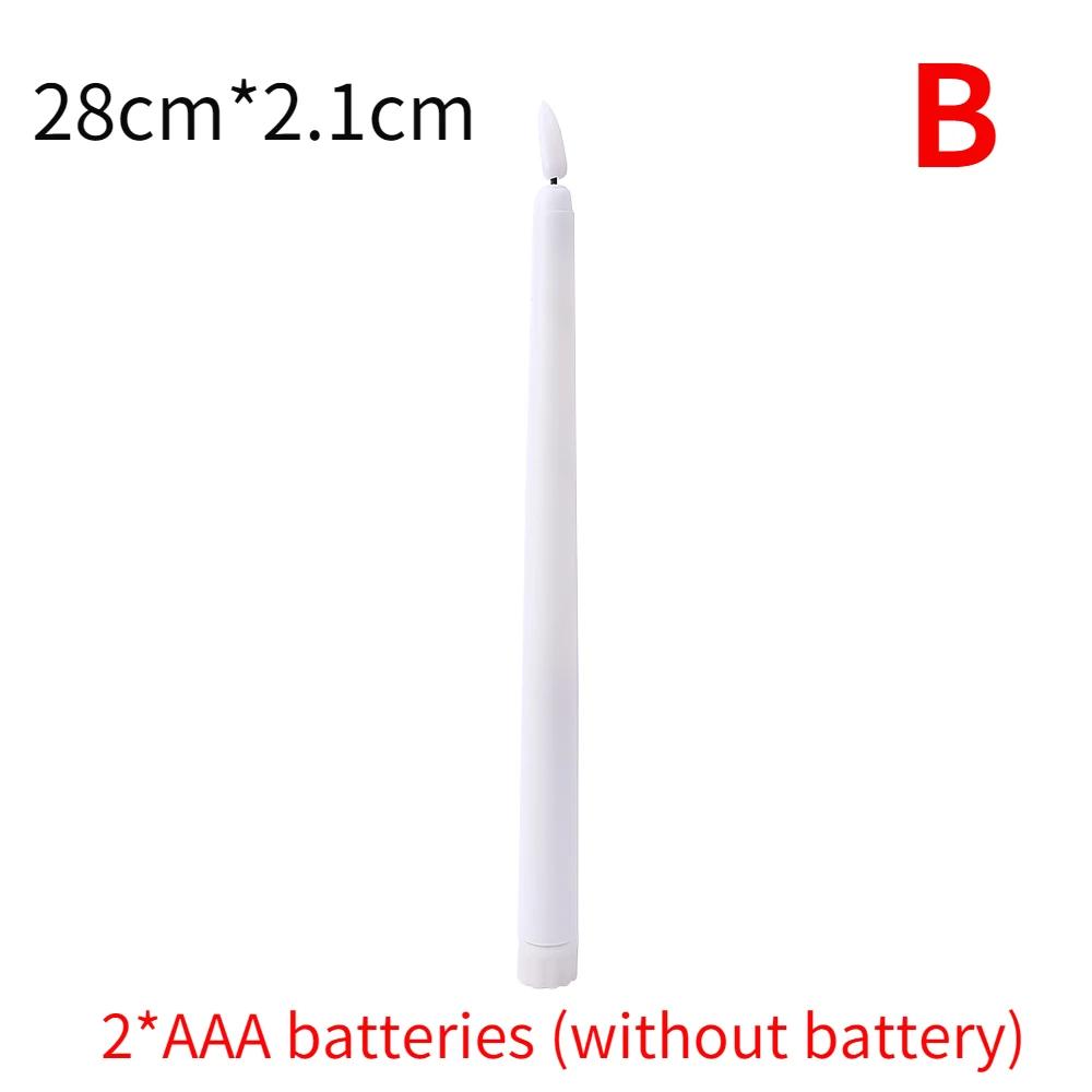 4/1 шт. длинная рождественская светодиодная свеча беспламенная остроконечная свеча на батарейках церковная мерцающая свеча украшение для дома