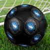 Charlotte FC Size 5 Soccer Ball, Machine-Stitched PVC, Durable & High Bounce, All Ages Fit, fan merchandise, matches & outdoor use.