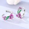 Новые Серьги из Серебра 925 Пробы Бабочка Подсолнух Светящийся Светлячок Ирис Кольцо Серьга Для Женщин Изготовление Украшений Подарок