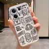 Прозрачный чехол для POCO X6 5G Чехол Мультяшный Цветок Мягкий ТПУ Ударопрочный Funda для Xiaomi POCO X6 5G POCOX6 X 6 Улыбающееся Лицо Сумка