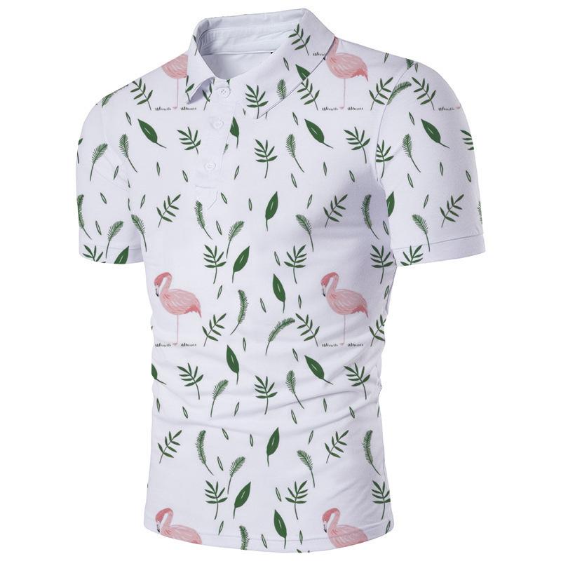 Dandelion Print Short Sleeve Polo Shirt, Stylish Casual Top for Daily Wear