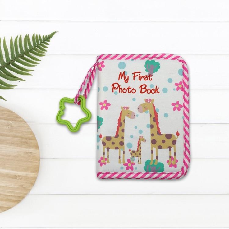 Альбом для фотографий «Первый год малыша» Мягкая тканевая фотокнига для записи особых воспоминаний с зеркальным элементом Подарок на детский праздник