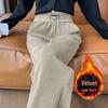 Women's Warm Fleece-Lined Corduroy Pants: Autumn/Winter, Narrow/Wide-Leg, Casual Trousers
