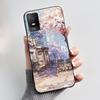 Black Casing For TCL 403/Vodafone Smart M23 Beautiful Manga Style Cherry Blossom Street Pattern Anti-scratch Cover Soft Case