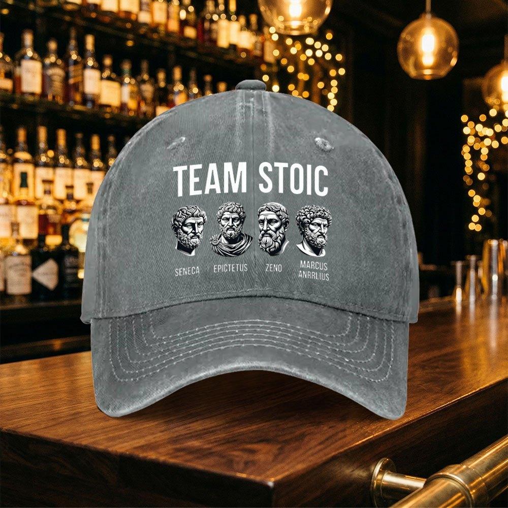 Retro Washed Baseball Cap Inspired By Ancient Roman Philosophers Lightweight Printed Craft Hat For Men