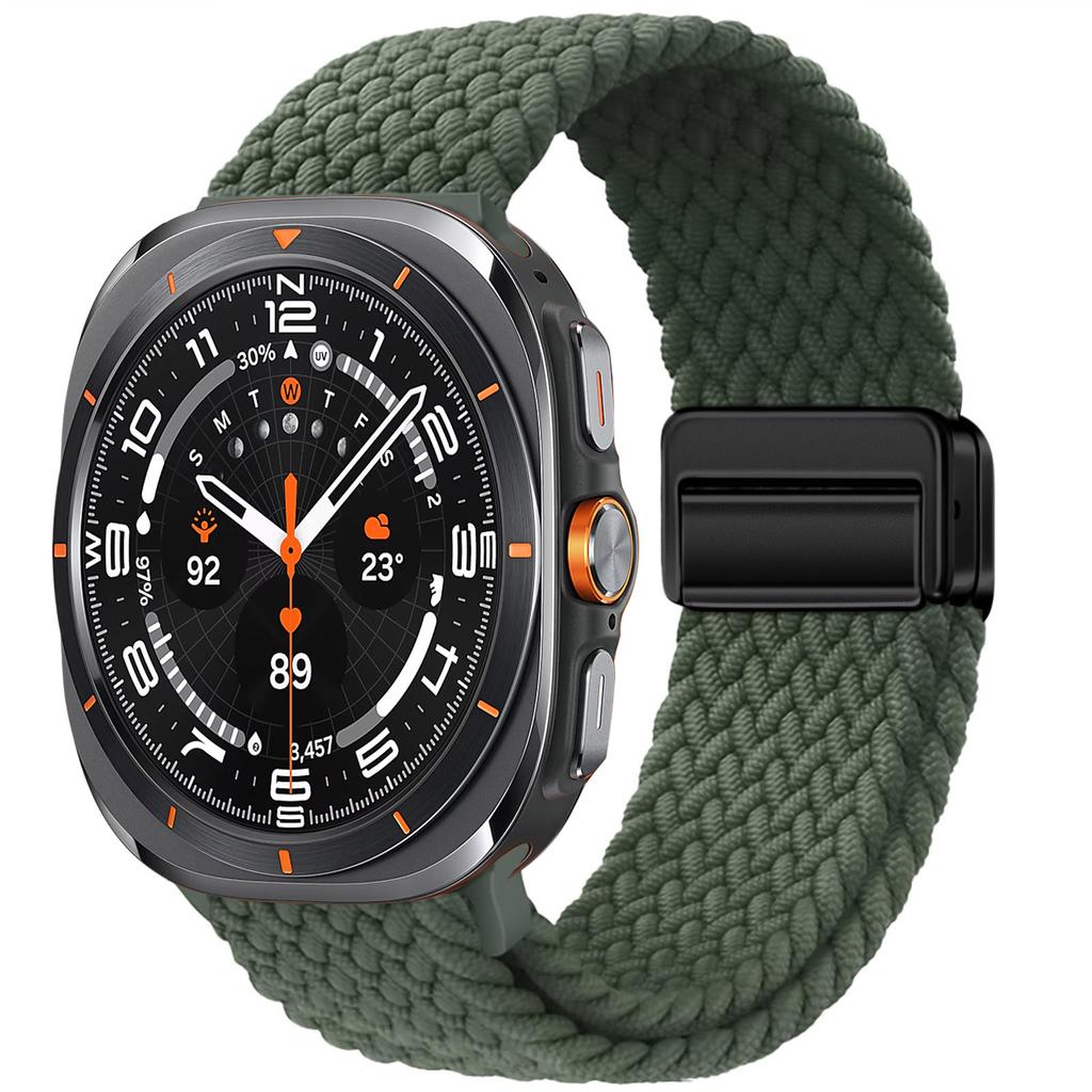 Плетеный ремешок-петля для Samsung Galaxy Watch 7 Ultra Ремешок 47 мм Аксессуары Магнитный нейлоновый браслет Correa Galaxy Watch Ultra Ремешок 47 мм