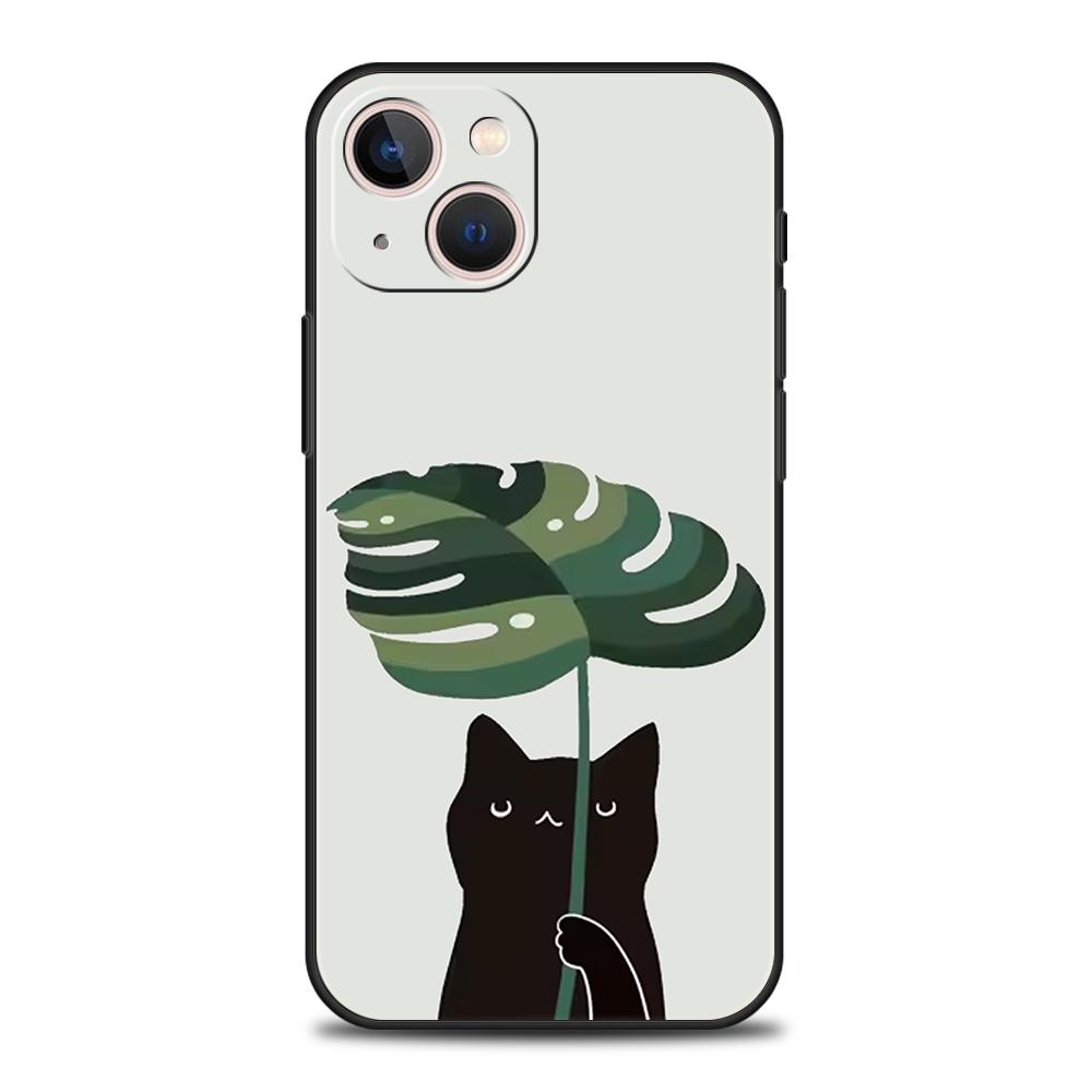 Роскошный мягкий чехол из ТПУ для iPhone 17 Air 16E 16 11 15 14 Pro MAX 12 13 7 8 Plus X XR XS SE 2022 Чехол Милый Кот