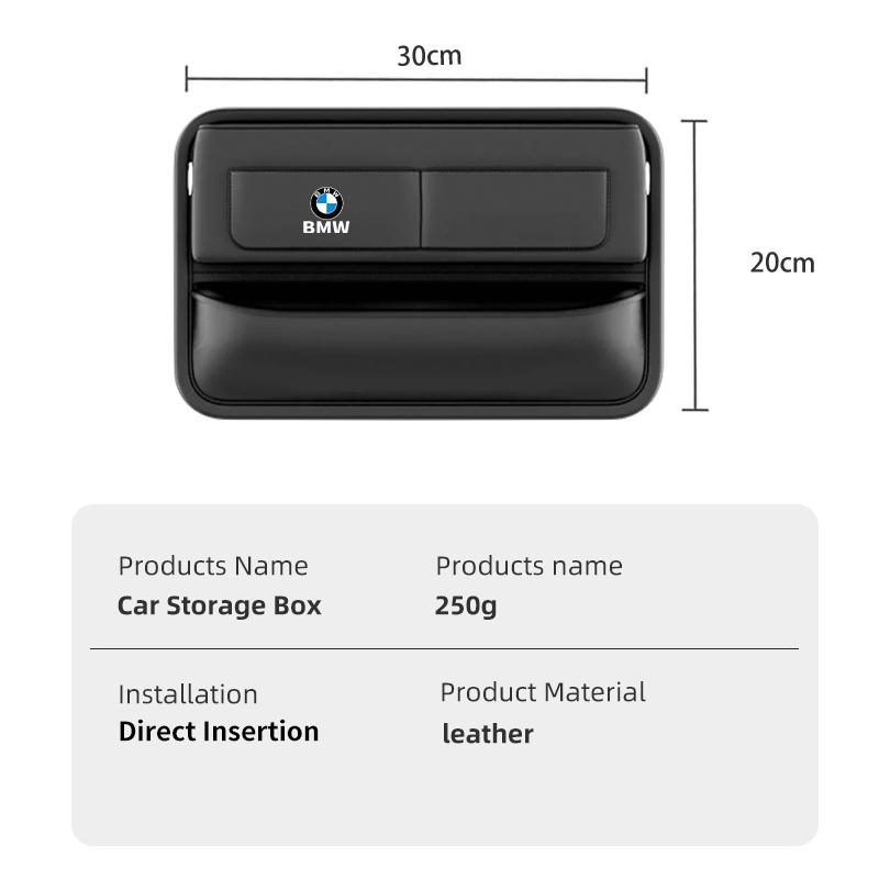 BAGW4 2026 Car Sticker Car Seat Gap Storage Box Leather Crevice Side Pocket Wallet For BMW E90 E91 E60 E61 F10 F07 E63 E64 F12 F13 G30
