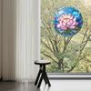 Stained Glass Flower Hanging Decoration Living Room Wall Window Hanging Floral