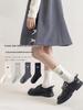 Модные хлопковые носки для девочек в корейском стиле - Универсальные средней длины для весны и осени